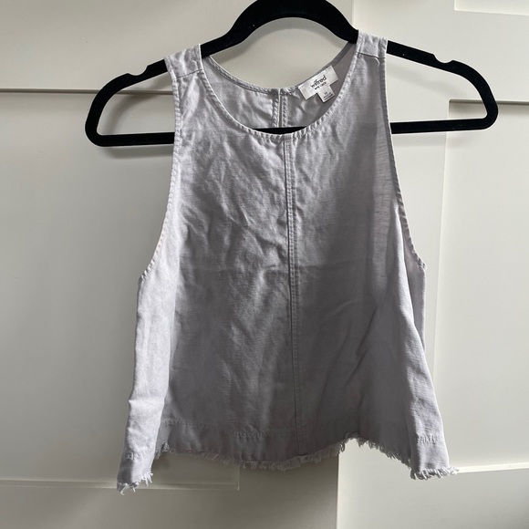 Aritzia Wilfred linen frayed hem sleeveless top - Picture 3 of 6